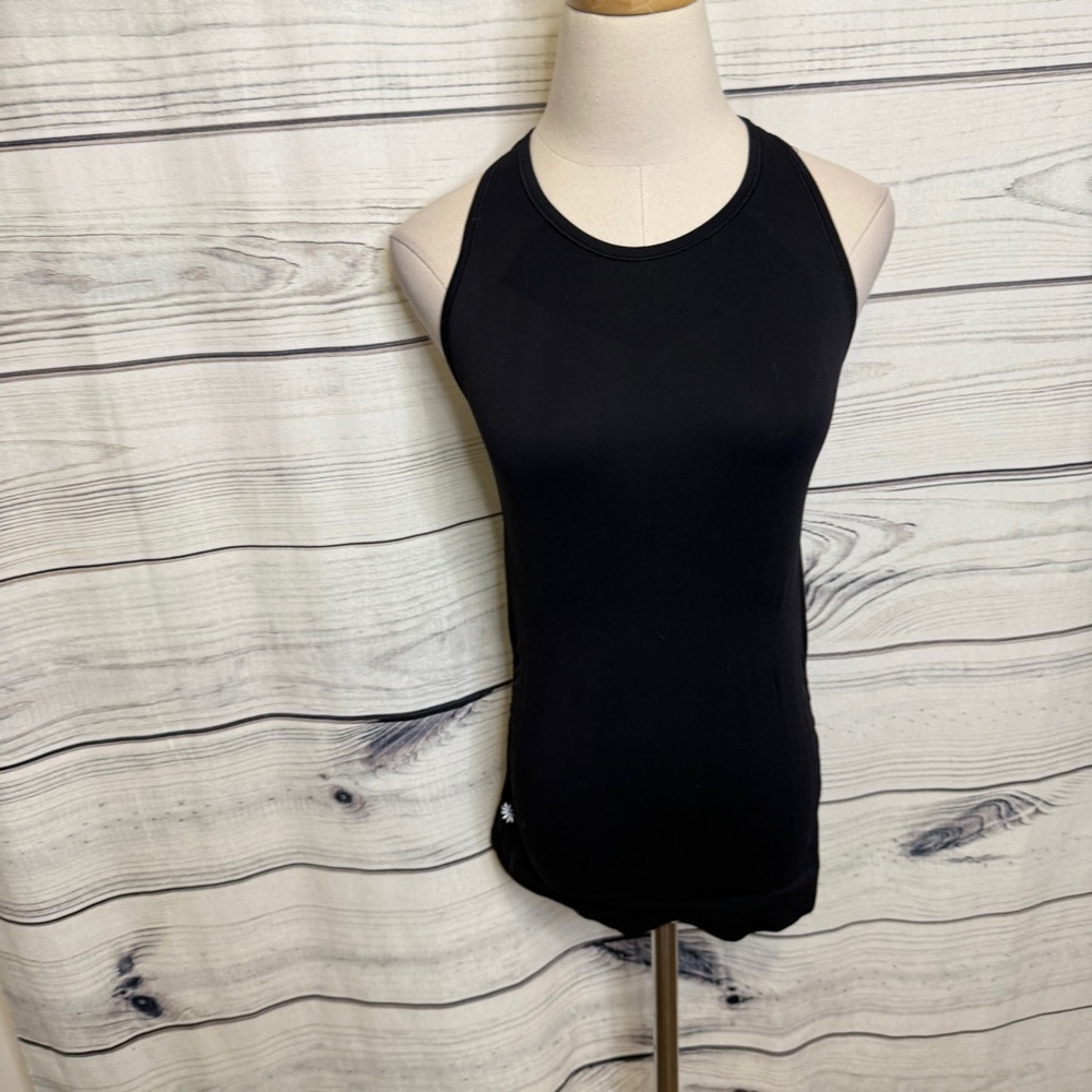 Athleta Classic Black Tank Top, fitted racerback